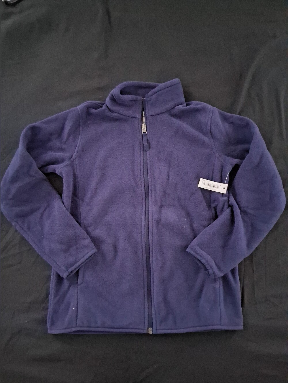 Kids' Full-Zip Fleece Jacket - Navy. Size L.